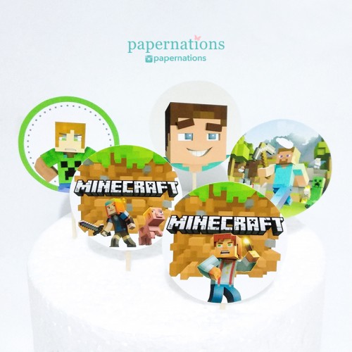 Minecraft Cupcake Toppers